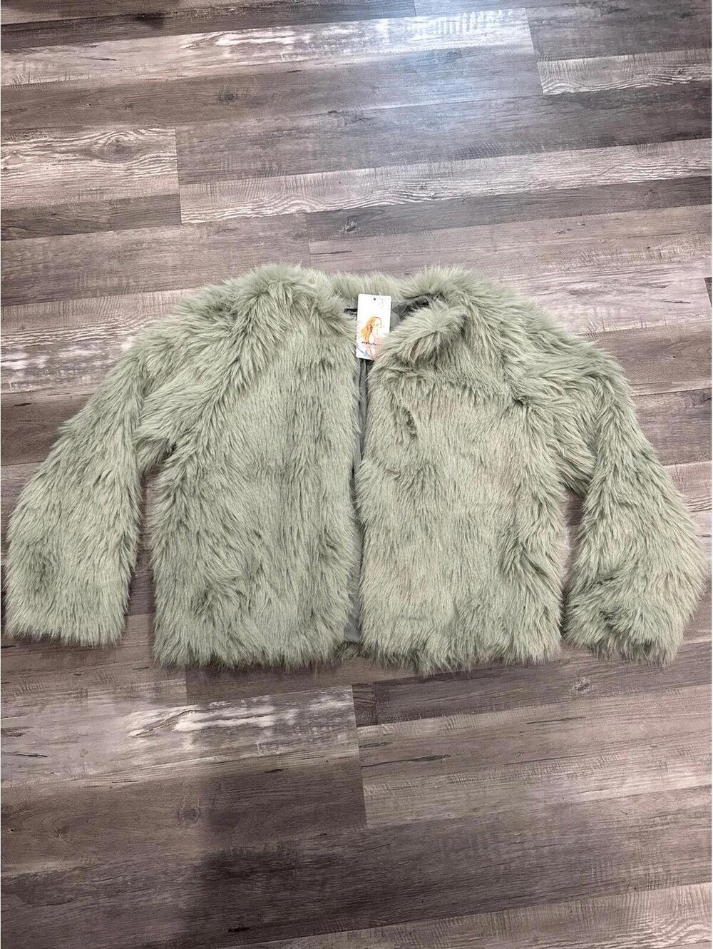 Green Faux Fur Jacket